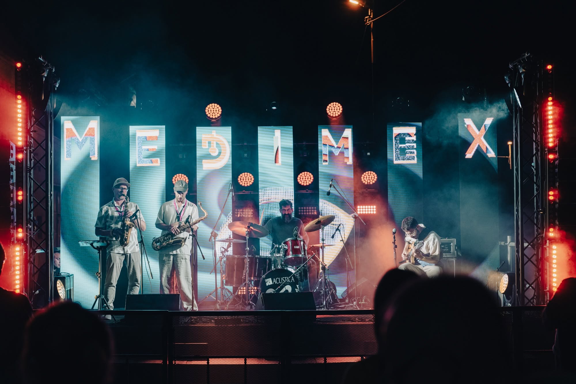 Claudio Suriano's band performing live at Medimex festival 2026